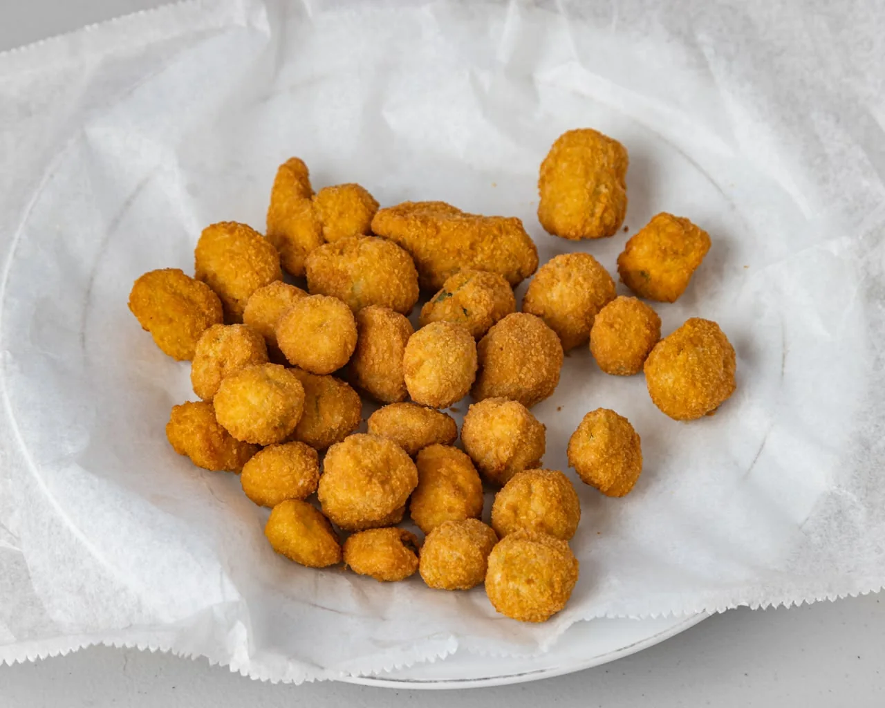 Crispy chicken popcorn bites